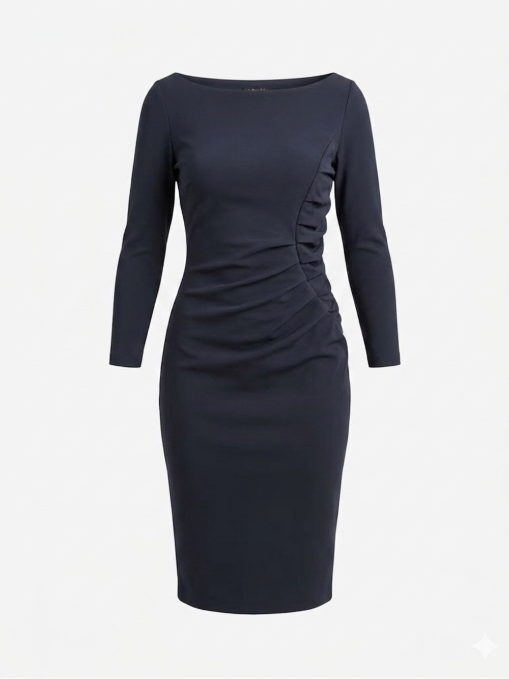 Chiara Boni La Petite Robe Ruched Boatneck Jersey Midi Dress IT 40 US 2/4